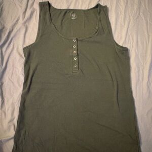 GAP Maternity Sage Green Buttoned Tank Top